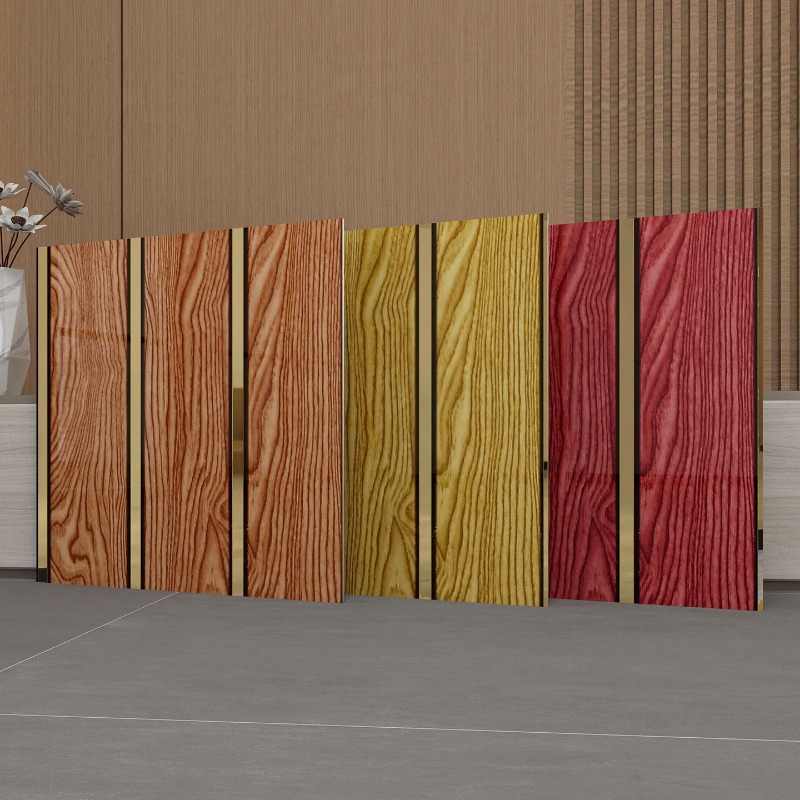Pvc Panel Background - ألواح جدارية فاخرة بنقش خشبي مع